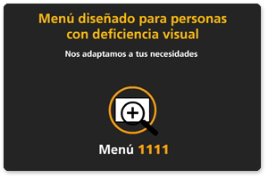 Menú diseñado para personas con deficiencia visual