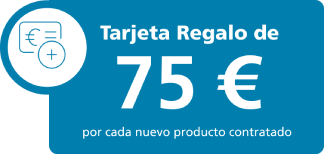 Tarjeta regalo de 75 euros por cada producto contratado