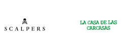 Logo Scalpers, logo La casa de las carcasas